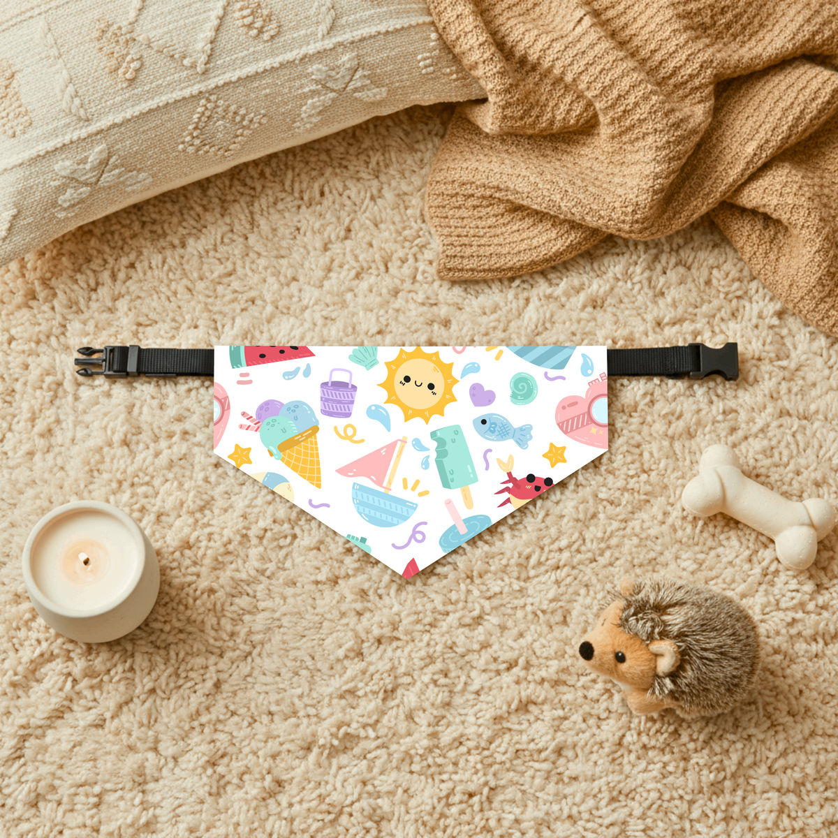 Bandana pour chien et chat été plage camping | Amis & Animaux