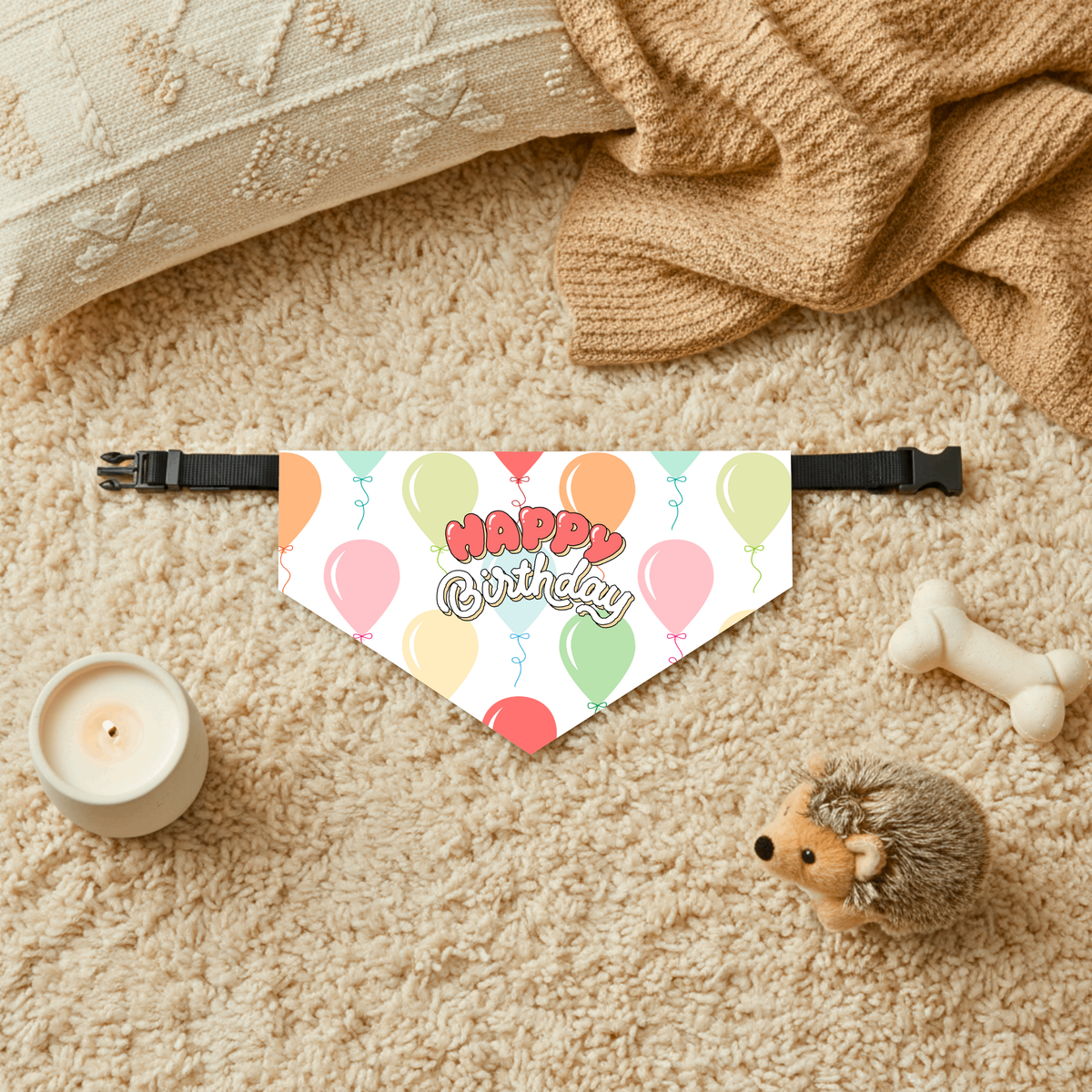 Bandana Happy Birthday pour chien et chat | Amis & Animaux