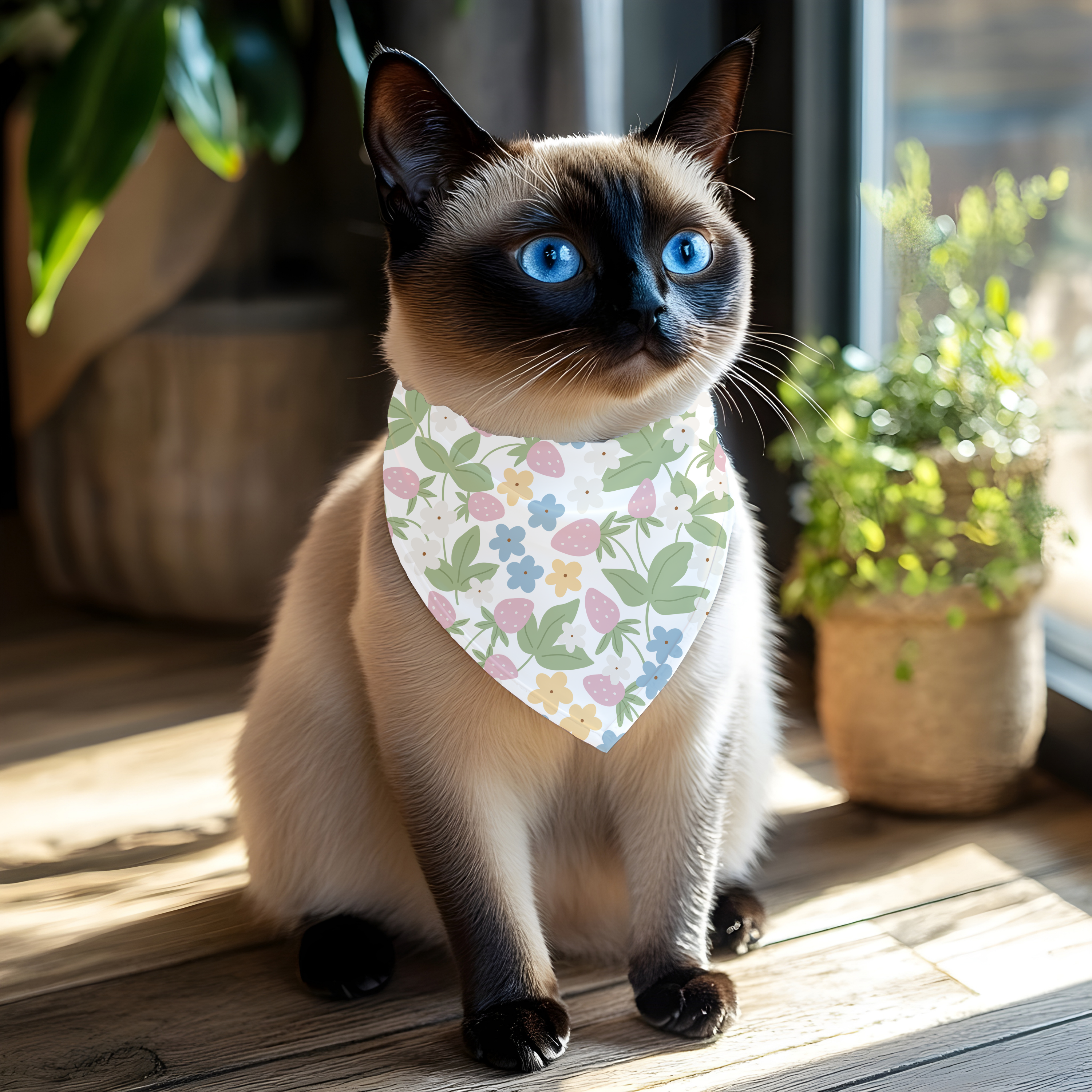 Bandana pour animaux – Le Jardin 🍓🌿