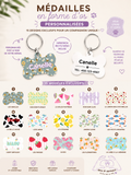 Médaille personnalisée pour chien et chat | 15 designs exclusifs | Amis & Animaux